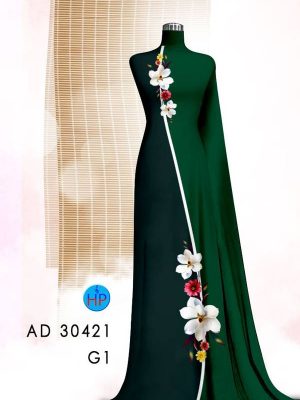 Vải Áo Dài Hoa In 3D AD 30421 23